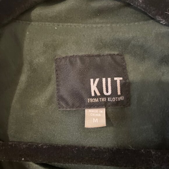 Kut from the Kloth Emerald/Hunter Green Moto Style Suede Jacket - Size M - Picture 5 of 6